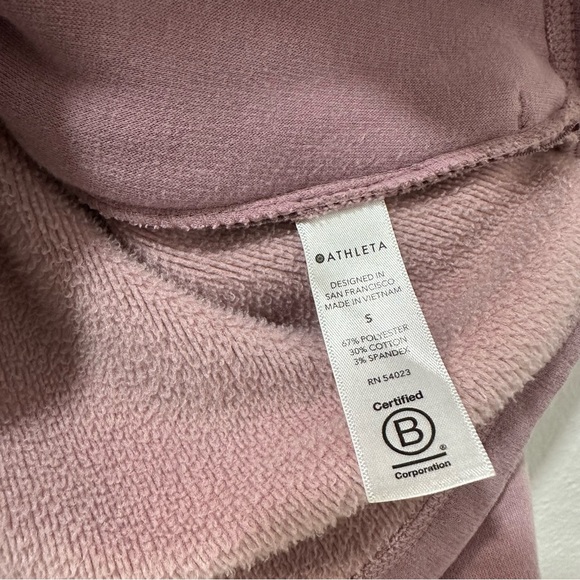 Athleta Cozy Karma Asym Pullover Sugar Plum Mauve S - Picture 7 of 8